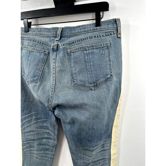 rag & bone The Skinny Racer Relay jeans stripe slim zipper ankle low rise 30 - Picture 6 of 10